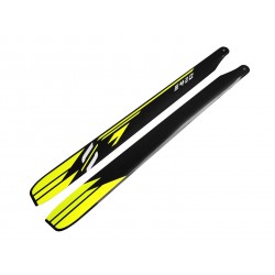 SAB CARBON FIBER MAIN BLADES YELLOW 420MM