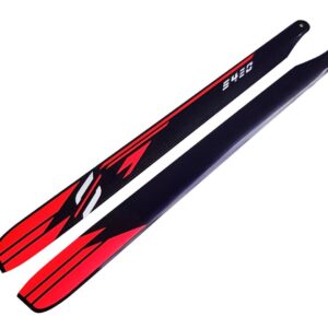 SAB CARBON FIBER MAIN BLADES ORANGE 420MM