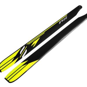 SAB CARBON FIBER MAIN BLADES YELLOW 420MM