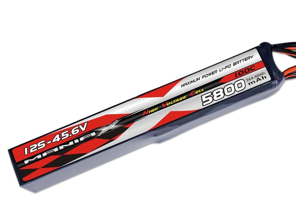 ManiaX HV LiPo 12S 5800mAh 45.6V High Voltage 100C