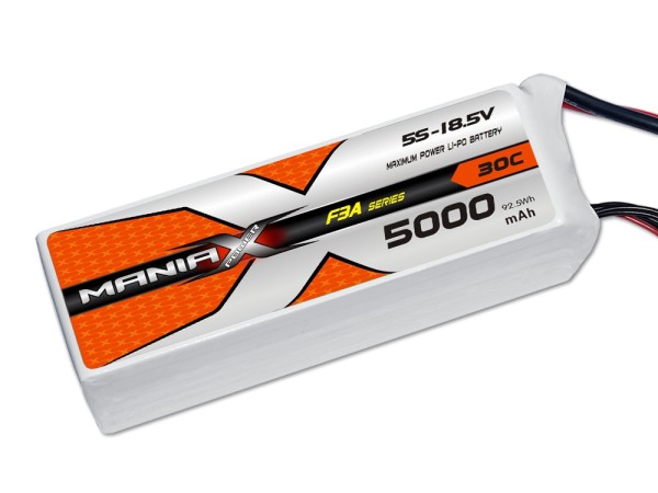 ManiaX LiPo 5S 5000mAh 18,5V F3A 30C
