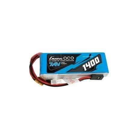 Gens ace 1400mAh 7.4V 2S1P Transmitter Lipo Battery Pack with JR-plug