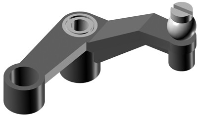 Tail rotor lever ball raced
