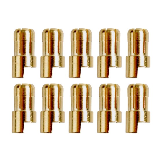 Gold connector | Ø6,0mm | 10 plugs