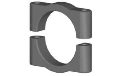 Support for horizontal fin Ø 25mm