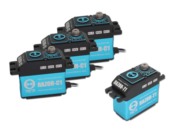 THETA RAZOR HELI SET 3x C1 / 1x T1 Brushless HV Servo with NFC