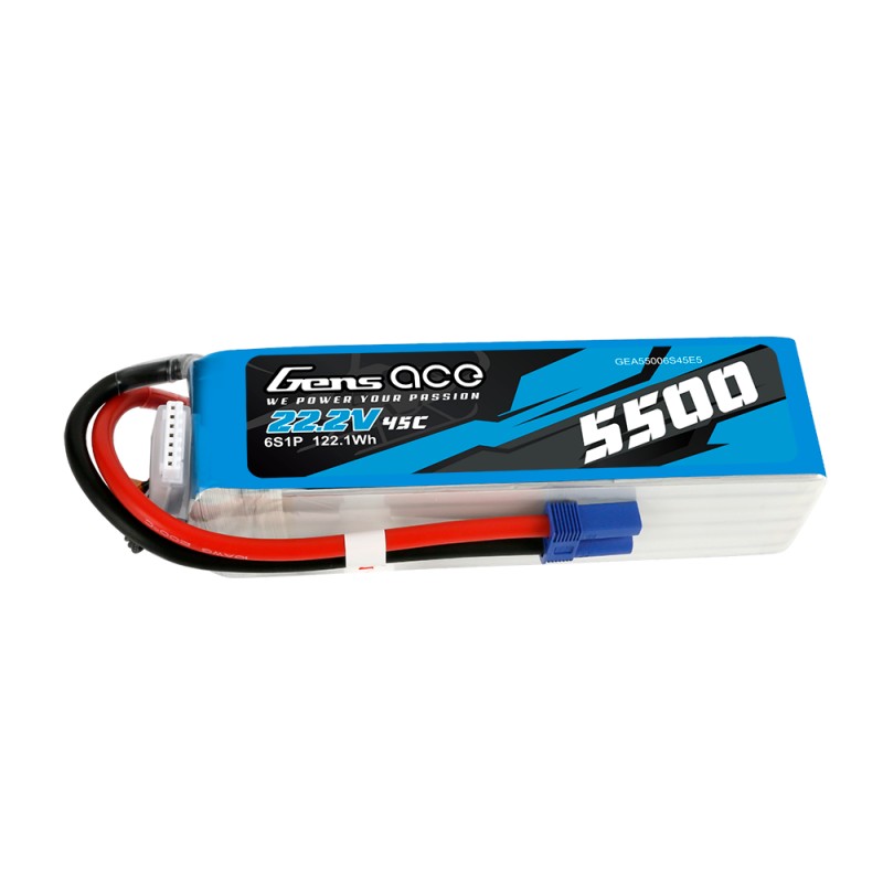 5500mAh Lipo 22.2V 45C 6S1P Model Helicopter Batteries