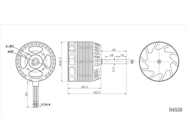 SUNNYSKY Brushless Motor Racing 4520 - 840KV / 36mm shaft